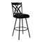 Armen Living Dover 26" Counter Height Barstool in Matte Black Finish and Black Faux Leather LCDOBAMBBL26 - alternate 1